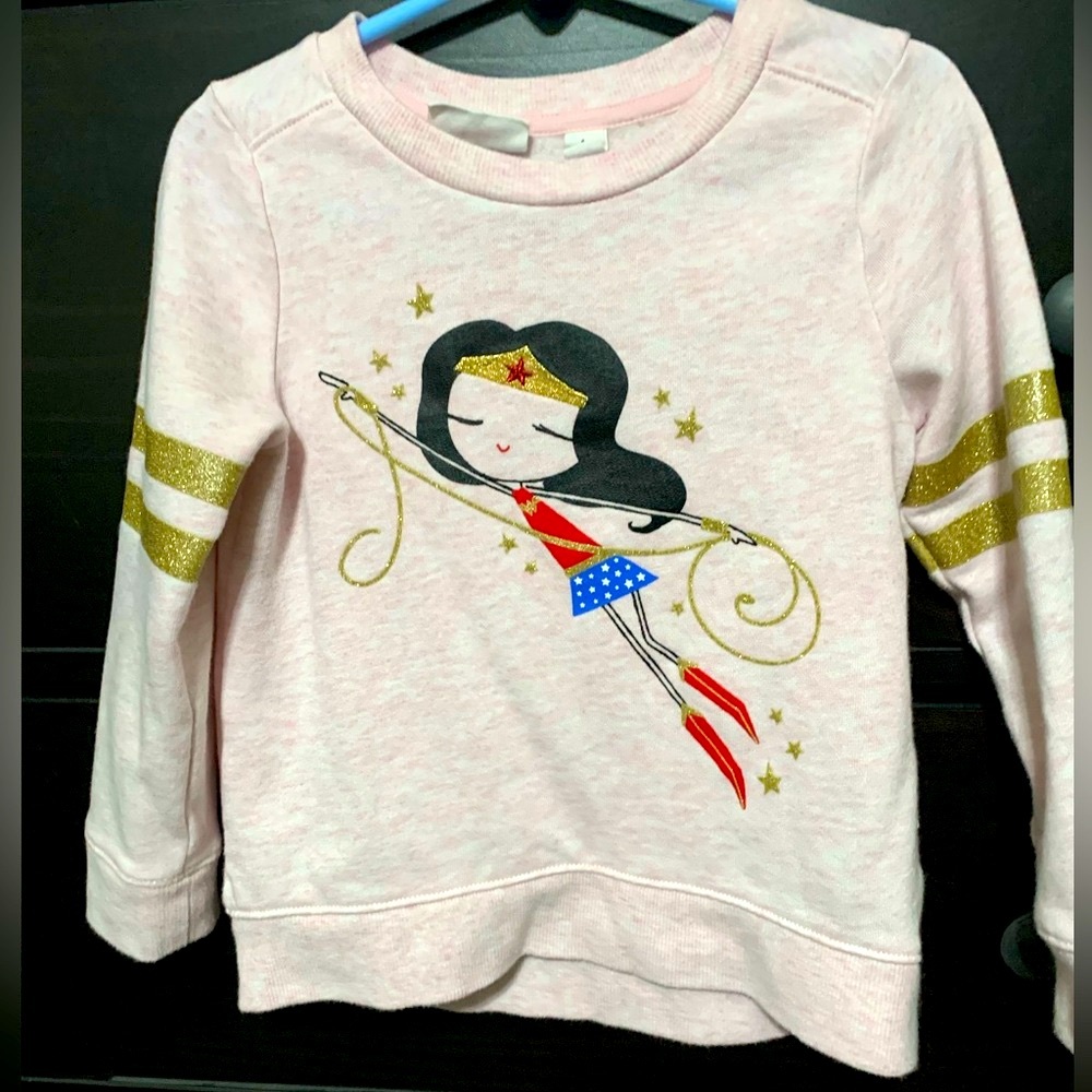 Gap Kids Toddler DC Wonder Woman pink sweatshirt